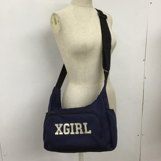 エックスガール X-girl ショルダーバッグ ショルダーバッグ 0544037 ロゴ、文字 紺 / ネイビー /  レディース USED 古着 中古 10100797
