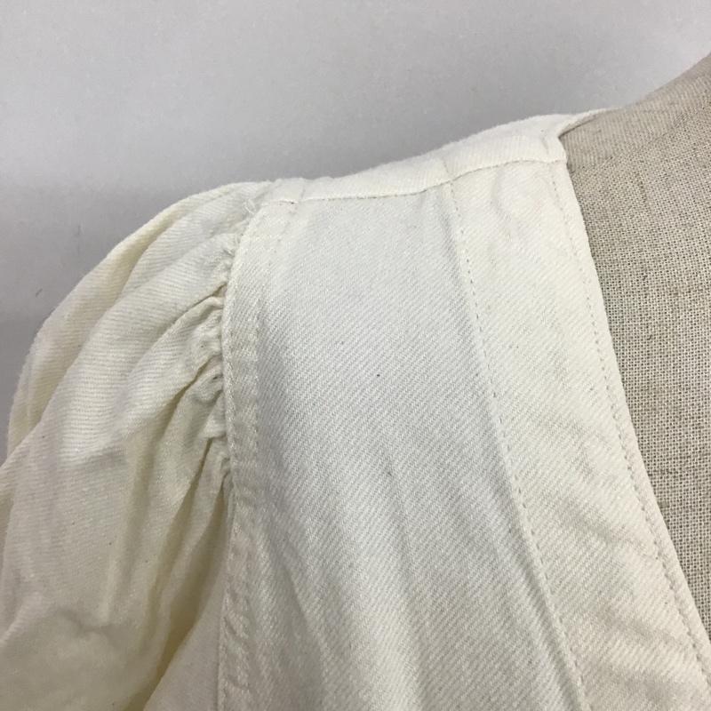 リーバイス Levi's シャツ、ブラウス 半袖 34621-0000 Vネック ノースリーブ XS 無地 アイボリー / アイボリー /  レディース USED 古着 中古 10100806