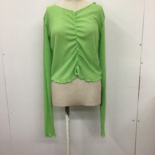 カスタネ Kastane カットソー 長袖 KAZ1021106A0015 シャーリングTee タグ付き FREE 無地 薄緑 / ライトグリーン /  レディース USED 古着 中古 10100809