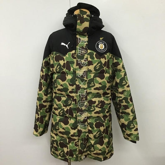 アベイシングエイプ A BATHING APE ジャケット、上着 ジャンパー、ブルゾン 569621 02 15awCAMOLONGCOAT ABATHINGAPE×PUMA コラボ ダウンジャケット アウター S 総柄 マルチカラー / マルチカラー /  メンズ USED 古着 中古 10100818
