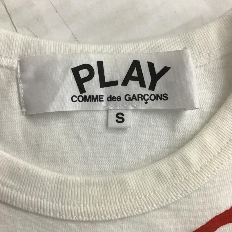 プレイコムデギャルソン PLAY COMME des GARCONS Tシャツ 半袖 AZ-T100 ハート ワッペン S プリント 白 / ホワイト /  メンズ USED 古着 中古 10100822