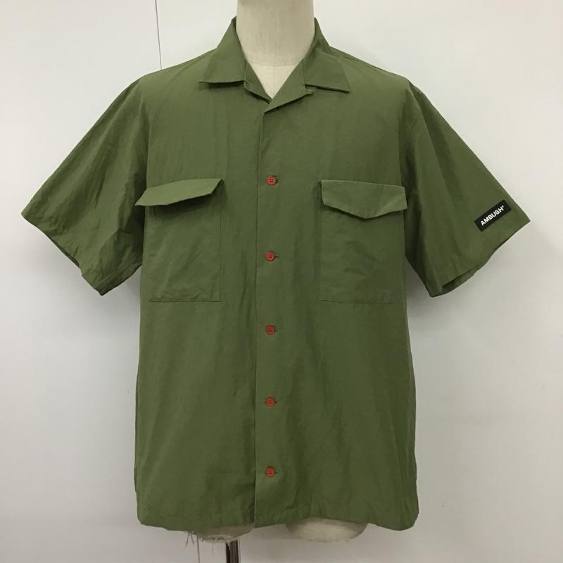 アンブッシュ AMBUSH シャツ、ブラウス 半袖 12112184 オープンカラーシャツ 2 ロゴ、文字 カーキ / カーキ /  メンズ USED 古着 中古 10100827