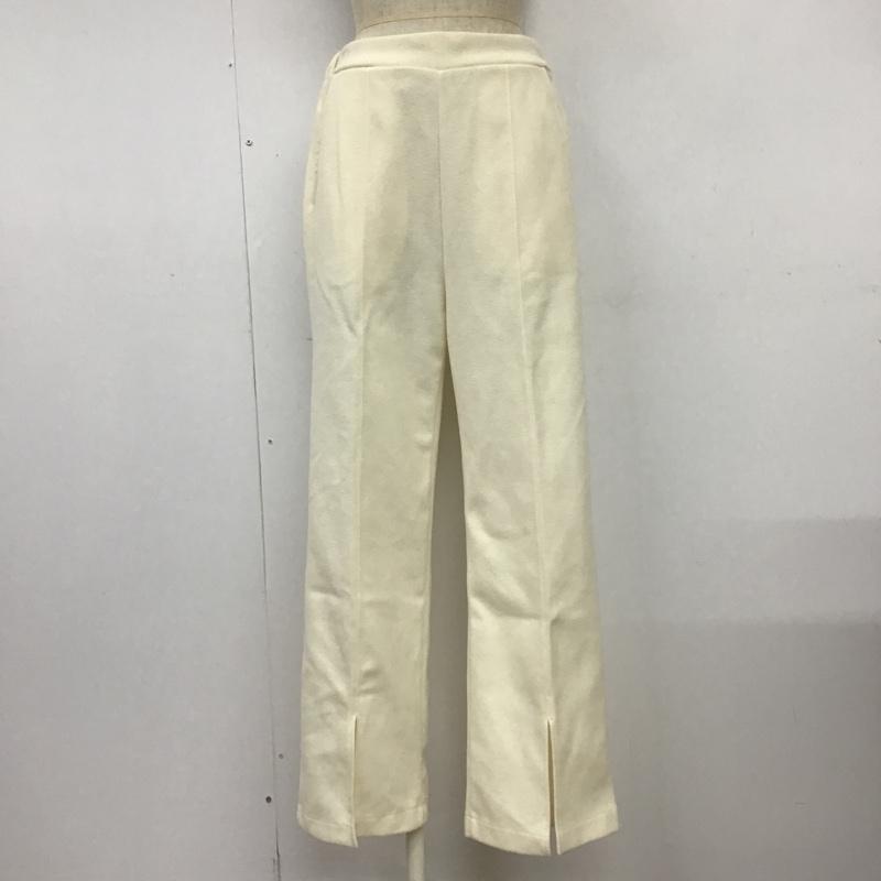 レプシィム LEPSIM ボトムス ボトムス 166406 00 08 09 フロントスリットイージーパンツ ストレートパンツ バックスリットパンツ FREE 無地 白 / ホワイト /  レディース USED 古着 中古 10100842