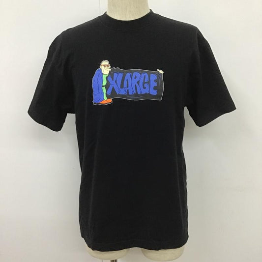 エクストララージ XLARGE Tシャツ 半袖 半袖カットソー プリントTシャツ クルーネックカットソー M プリント 黒 / ブラック /  メンズ USED 古着 中古 10100849