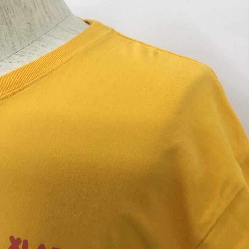 エクストララージ XLARGE Tシャツ 半袖 半袖カットソー プリントTシャツ クルーネックカットソー L ロゴ、文字 黄 / イエロー /  メンズ USED 古着 中古 10100850