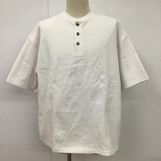 フリークスストア FREAK'S STORE カットソー 半袖 半袖カットソー 無地Tシャツ ヘンリーネックカットソー M 無地 白 / ホワイト /  メンズ USED 古着 中古 10100851