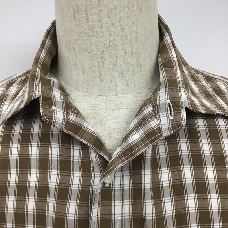 ザノースフェイス THE NORTH FACE シャツ、ブラウス 半袖 NT20912 BASICSHIRT 半袖シャツ チェックシャツ カジュアルシャツ L チェック 白 / ホワイト / X 茶 / ブラウン /  メンズ USED 古着 中古 10100857
