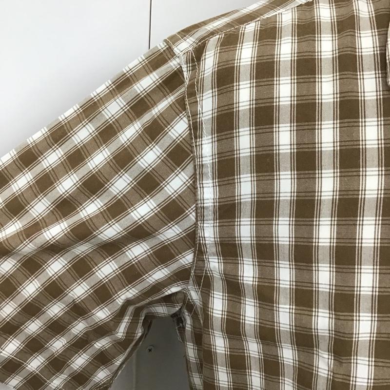 ザノースフェイス THE NORTH FACE シャツ、ブラウス 半袖 NT20912 BASICSHIRT 半袖シャツ チェックシャツ カジュアルシャツ L チェック 白 / ホワイト / X 茶 / ブラウン /  メンズ USED 古着 中古 10100857