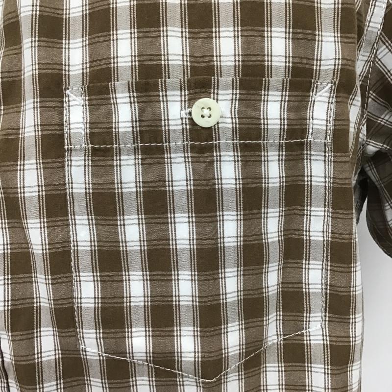 ザノースフェイス THE NORTH FACE シャツ、ブラウス 半袖 NT20912 BASICSHIRT 半袖シャツ チェックシャツ カジュアルシャツ L チェック 白 / ホワイト / X 茶 / ブラウン /  メンズ USED 古着 中古 10100857