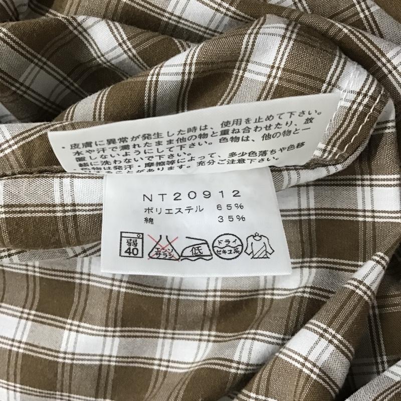 ザノースフェイス THE NORTH FACE シャツ、ブラウス 半袖 NT20912 BASICSHIRT 半袖シャツ チェックシャツ カジュアルシャツ L チェック 白 / ホワイト / X 茶 / ブラウン /  メンズ USED 古着 中古 10100857