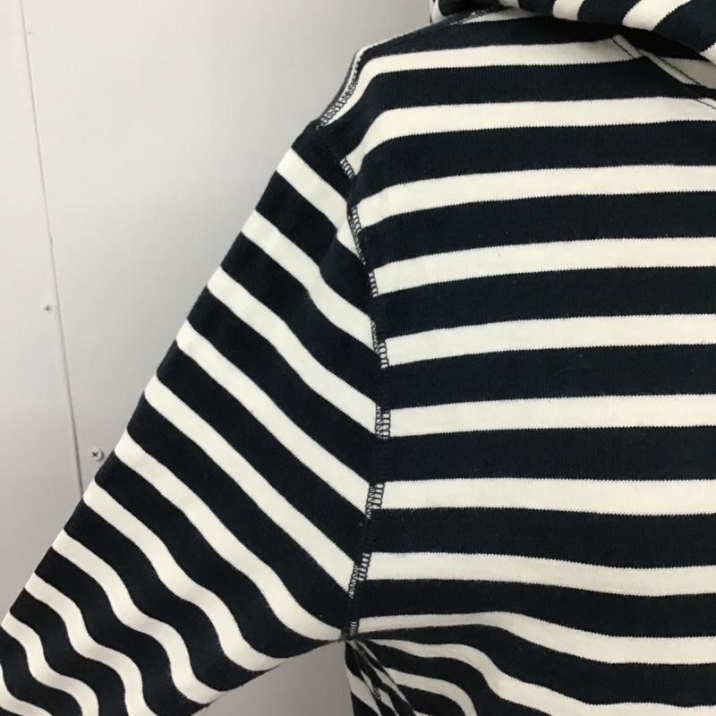アベイシングエイプ A BATHING APE パーカー 長袖 長袖ボーダーパーカー フード付きカットソー 長袖スウェット ボーダーパーカー S ロゴ、文字 白 / ホワイト / X 紺 / ネイビー /  レディース USED 古着 中古 10100897