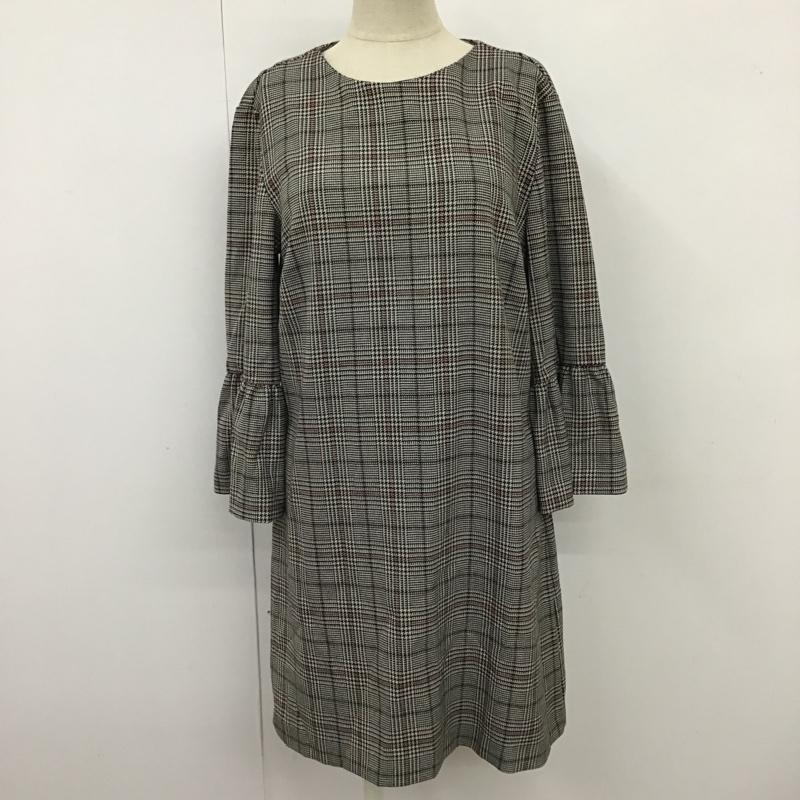 ザラウーマン ZARA WOMAN ワンピース ミニスカート チェックワンピース フリル袖 クルーネックワンピース ミニワンピース S チェック 白 / ホワイト / X 黒 / ブラック / X 赤 / レッド /  レディース USED 古着 中古 10100905