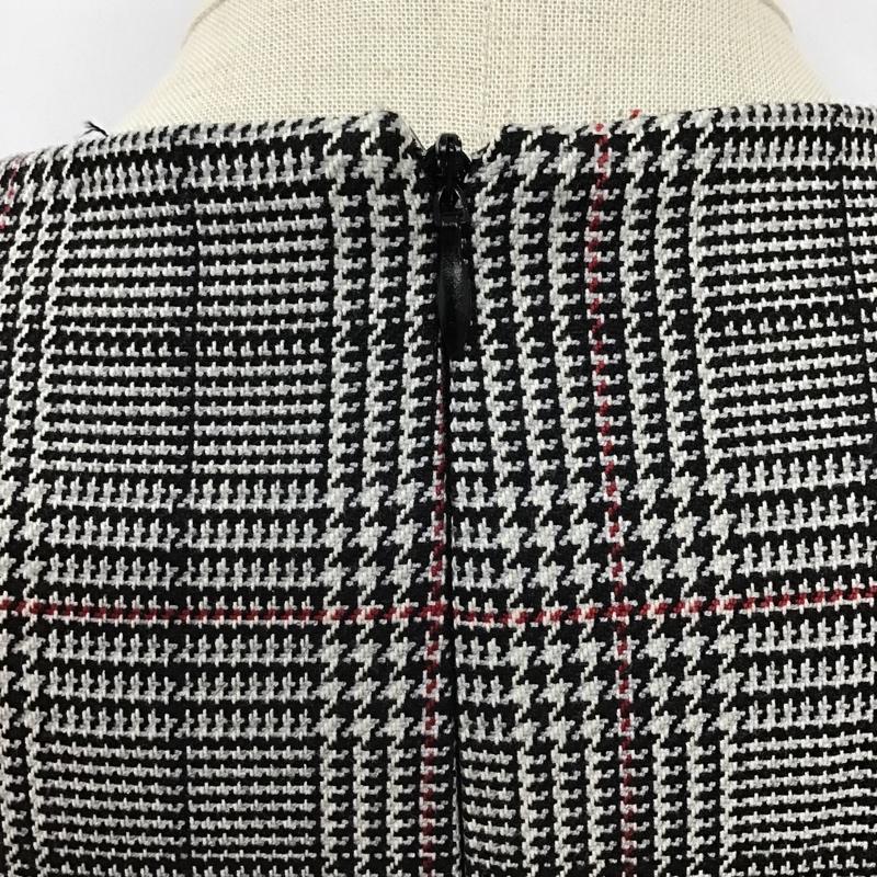 ザラウーマン ZARA WOMAN ワンピース ミニスカート チェックワンピース フリル袖 クルーネックワンピース ミニワンピース S チェック 白 / ホワイト / X 黒 / ブラック / X 赤 / レッド /  レディース USED 古着 中古 10100905