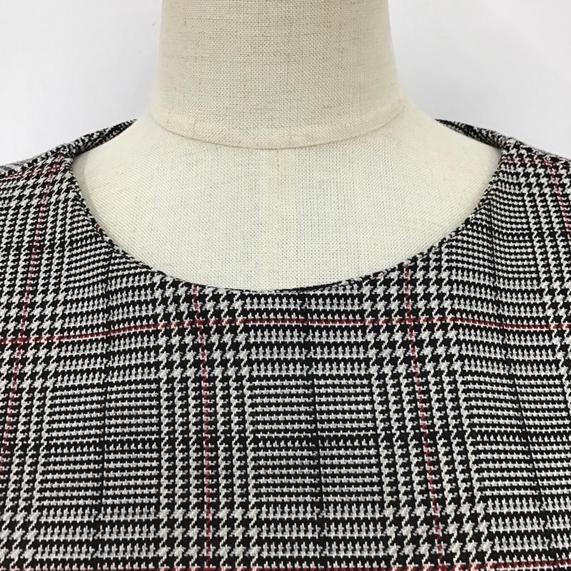 ザラウーマン ZARA WOMAN ワンピース ミニスカート チェックワンピース フリル袖 クルーネックワンピース ミニワンピース S チェック 白 / ホワイト / X 黒 / ブラック / X 赤 / レッド /  レディース USED 古着 中古 10100905