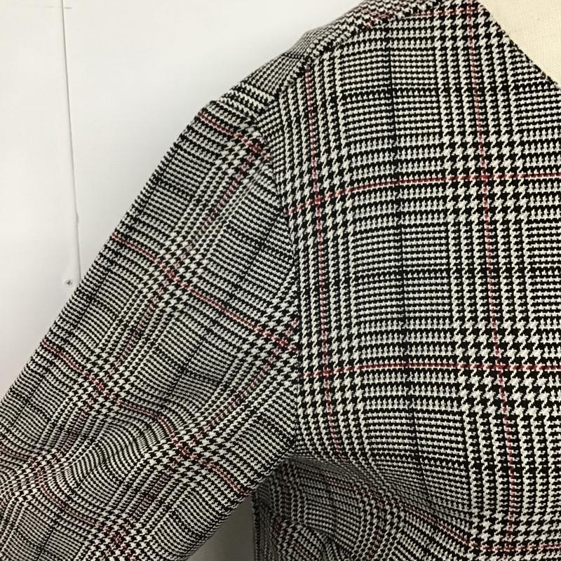 ザラウーマン ZARA WOMAN ワンピース ミニスカート チェックワンピース フリル袖 クルーネックワンピース ミニワンピース S チェック 白 / ホワイト / X 黒 / ブラック / X 赤 / レッド /  レディース USED 古着 中古 10100905