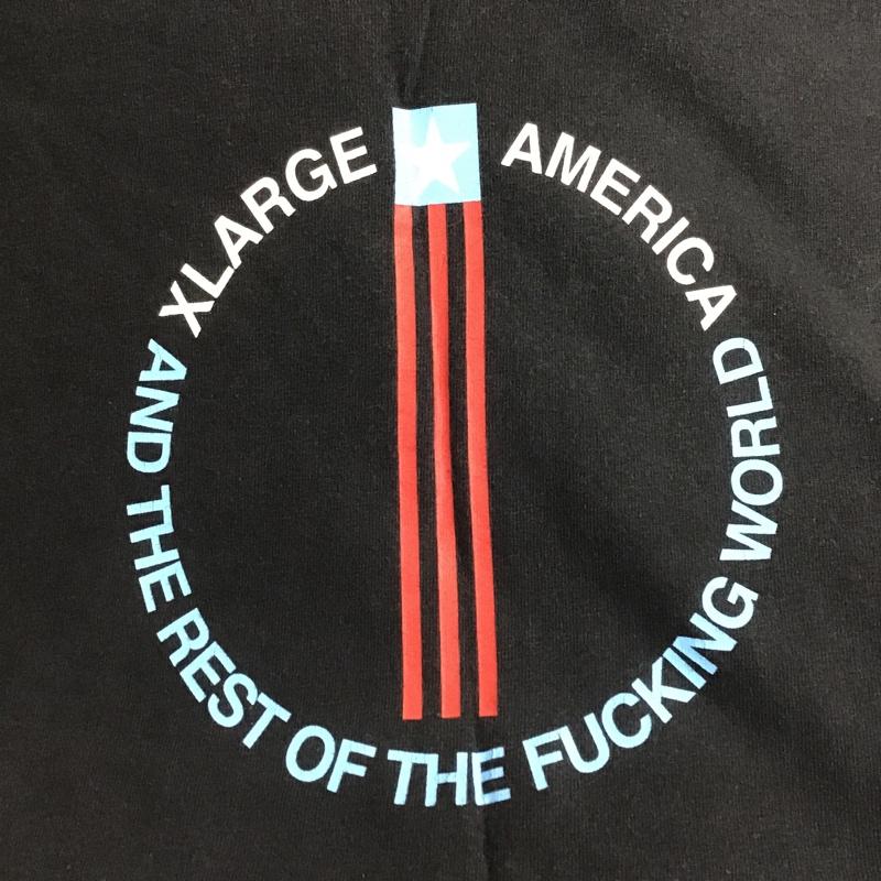 エクストララージ XLARGE Tシャツ 半袖 プリントＴ M プリント 黒 / ブラック /  メンズ USED 古着 中古 10100926