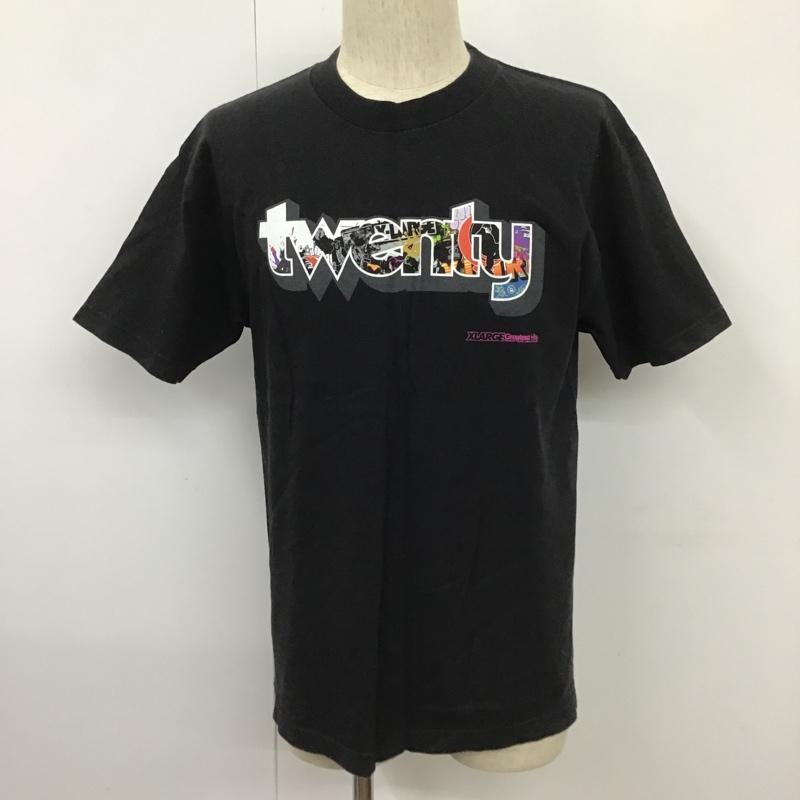 エクストララージ XLARGE Tシャツ 半袖 プリントＴ M ロゴ、文字 X プリント 黒 / ブラック /  メンズ USED 古着 中古 10100928