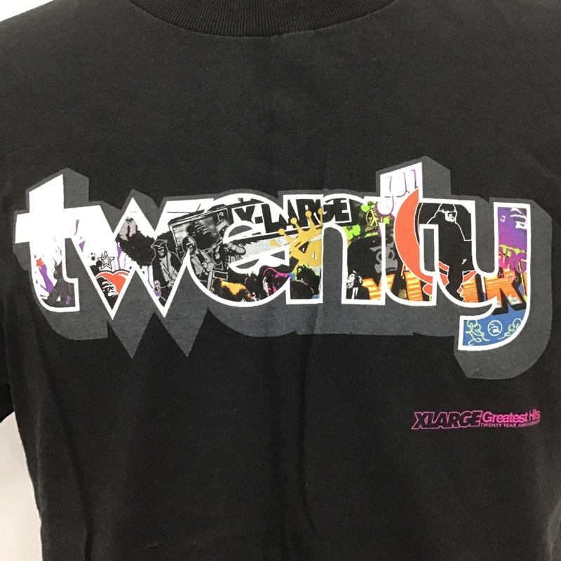 エクストララージ XLARGE Tシャツ 半袖 プリントＴ M ロゴ、文字 X プリント 黒 / ブラック /  メンズ USED 古着 中古 10100928