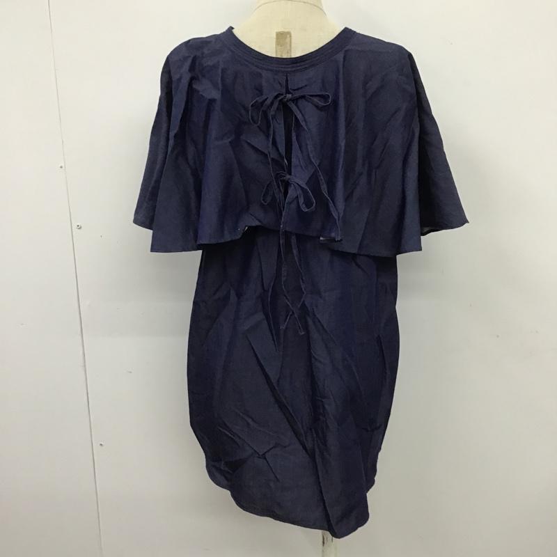 ニコアンド niko and... カットソー 半袖 M 無地 インディゴ / インディゴ /  レディース USED 古着 中古 10100956