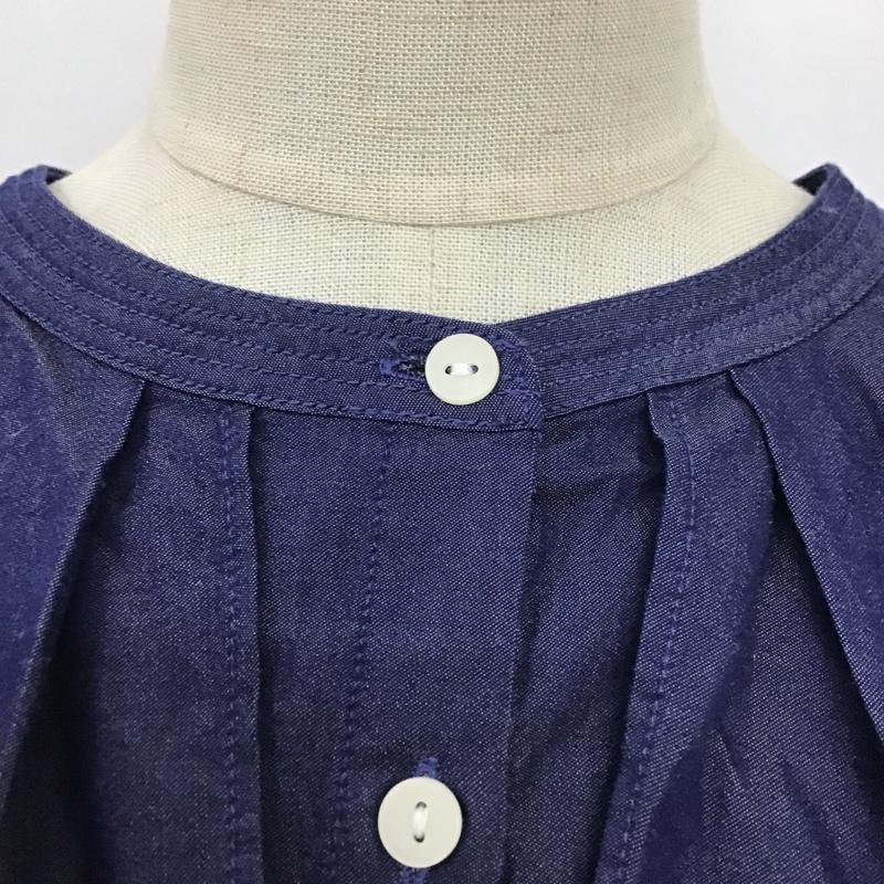 ニコアンド niko and... カットソー 半袖 M 無地 インディゴ / インディゴ /  レディース USED 古着 中古 10100956