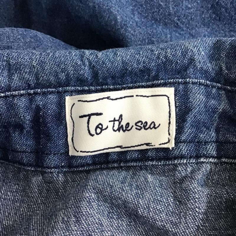 トゥーザシー To the sea ワンピース ひざ丈スカート デニムワンピース FREE 無地 水色 / ライトブルー /  レディース USED 古着 中古 10100962
