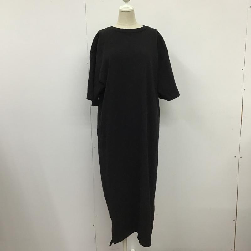 ムルーア MURUA ワンピース ロングスカート 012130301601 BIGスリーブカットワンピース FREE 無地 黒 / ブラック /  レディース USED 古着 中古 10100963