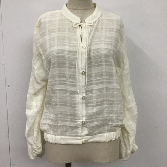 スライ SLY シャツ、ブラウス 長袖 030CSA30-3270 SHADOW CHECK W TUCK SLEEVE FREE 無地 白 / ホワイト /  レディース USED 古着 中古 10100969