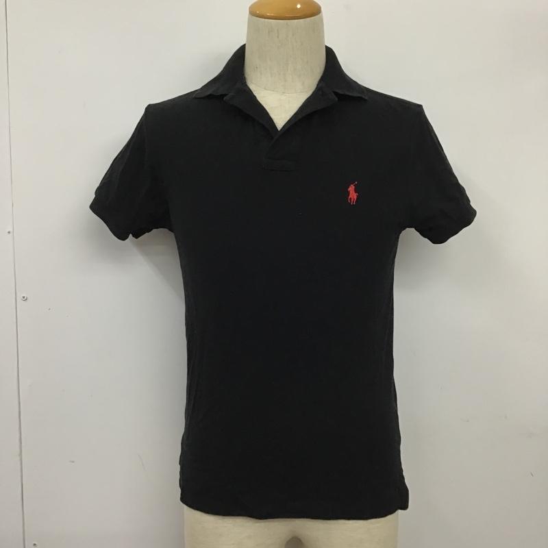 ポロラルフローレン POLO RALPH LAUREN ポロシャツ 半袖 XS 無地 黒 / ブラック /  メンズ USED 古着 中古 10101001