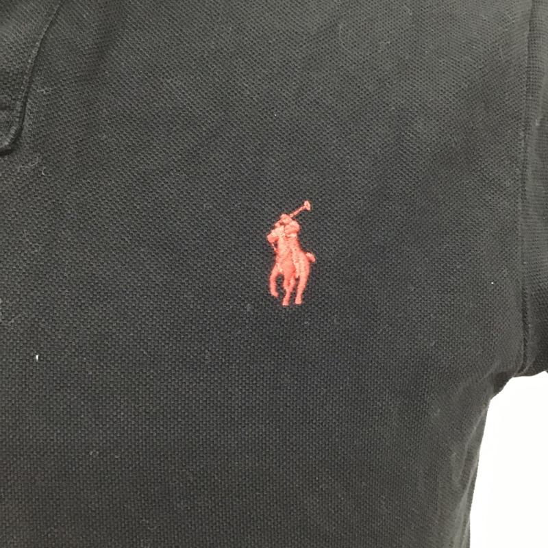 ポロラルフローレン POLO RALPH LAUREN ポロシャツ 半袖 XS 無地 黒 / ブラック /  メンズ USED 古着 中古 10101001