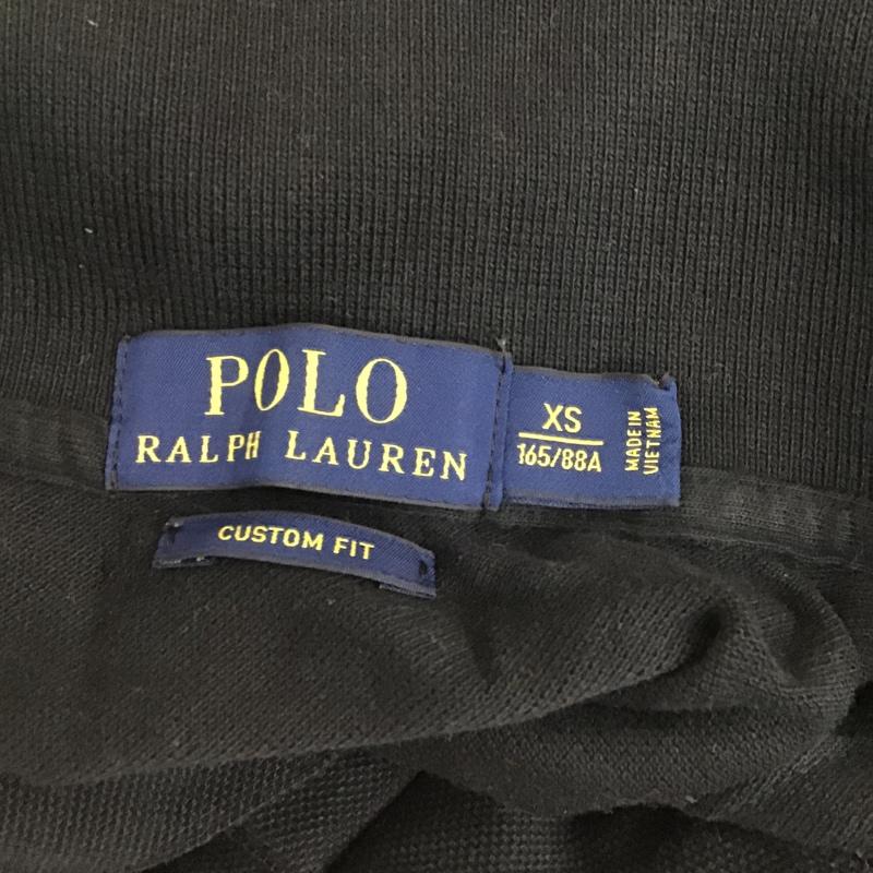 ポロラルフローレン POLO RALPH LAUREN ポロシャツ 半袖 XS 無地 黒 / ブラック /  メンズ USED 古着 中古 10101001