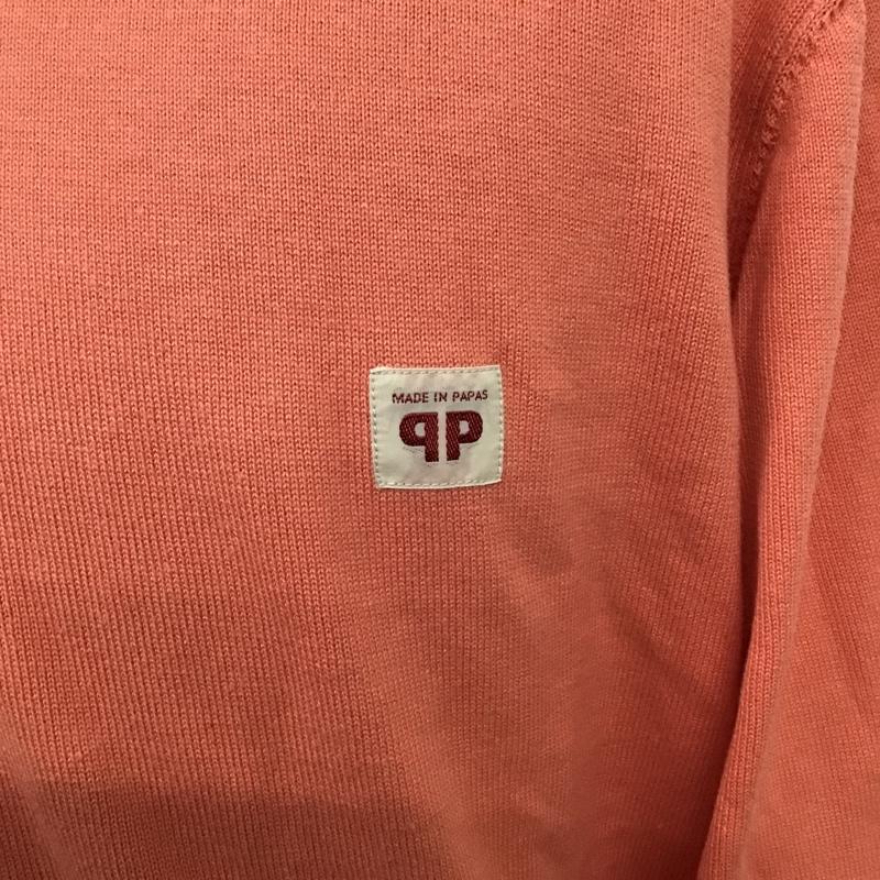 パパス PAPAS ニット、セーター 長袖 ハーフジップ M 無地 桃 / ピンク /  メンズ USED 古着 中古 10101003