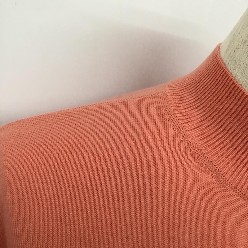 パパス PAPAS ニット、セーター 長袖 ハーフジップ M 無地 桃 / ピンク /  メンズ USED 古着 中古 10101003