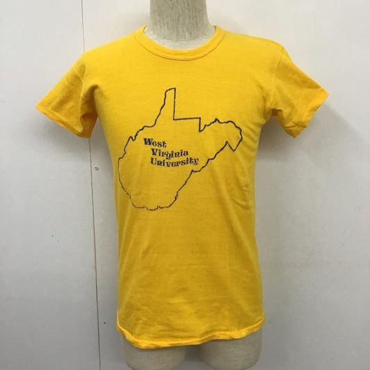 ラッセル RUSSELL Tシャツ 半袖 半袖カットソー プリントTシャツ クルーネックカットソー 70s 古着 L プリント 黄 / イエロー /  メンズ USED 古着 中古 10101022