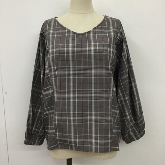 サマンサモスモスブルー Samansa Mos2 blue カットソー 長袖 FREE チェック マルチカラー / マルチカラー /  レディース USED 古着 中古 10101050