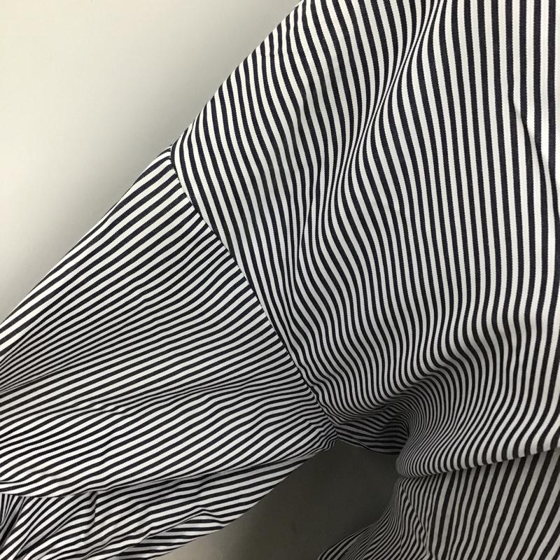 ロペピクニック ROPE' PICNIC カットソー 半袖 GDH-1887-A ギンガムチェックブラウス 半袖シャツ Vネックカットソー FREE ストライプ 白 / ホワイト / X 紺 / ネイビー /  レディース USED 古着 中古 10101052