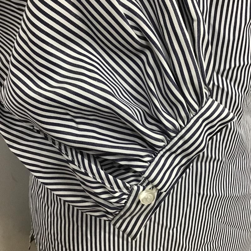 ロペピクニック ROPE' PICNIC カットソー 半袖 GDH-1887-A ギンガムチェックブラウス 半袖シャツ Vネックカットソー FREE ストライプ 白 / ホワイト / X 紺 / ネイビー /  レディース USED 古着 中古 10101052