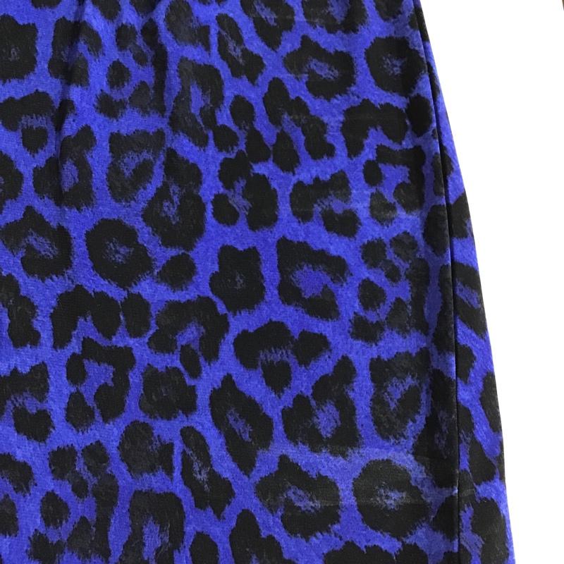 マイケルコース MICHAEL KORS ワンピース ひざ丈スカート MH58VHV3HN 長袖 XS ヒョウ柄・レオパード柄 黒 / ブラック / X 青 / ブルー /  レディース USED 古着 中古 10101055