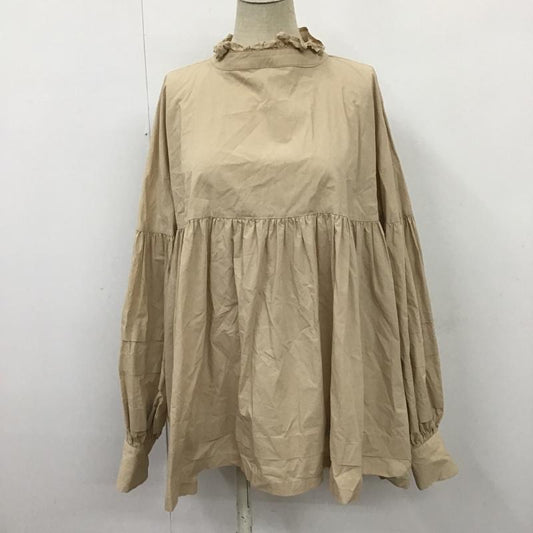 フーズフーチコ who's who Chico カットソー 長袖 CHZ1092504A0001 シャツブラウス2way 長袖カットソー ブラウス パフスリーブ フレアカットソー FREE 無地 ベージュ / ベージュ /  レディース USED 古着 中古 10101059