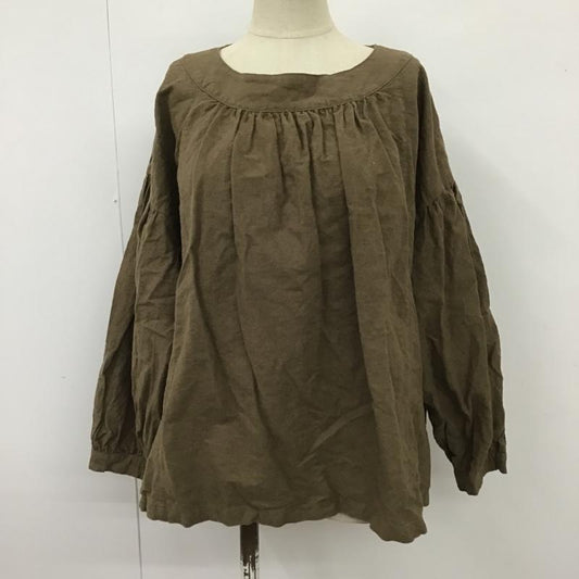 サマンサモスモス Samansa Mos2 カットソー 長袖 1708667 綿麻起毛ボリュームギャザープルオーバー FREE 無地 ダークブラウン / ダークブラウン /  レディース USED 古着 中古 10101075