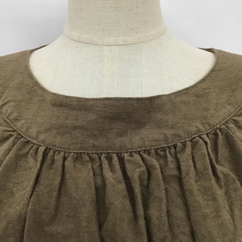 サマンサモスモス Samansa Mos2 カットソー 長袖 1708667 綿麻起毛ボリュームギャザープルオーバー FREE 無地 ダークブラウン / ダークブラウン /  レディース USED 古着 中古 10101075