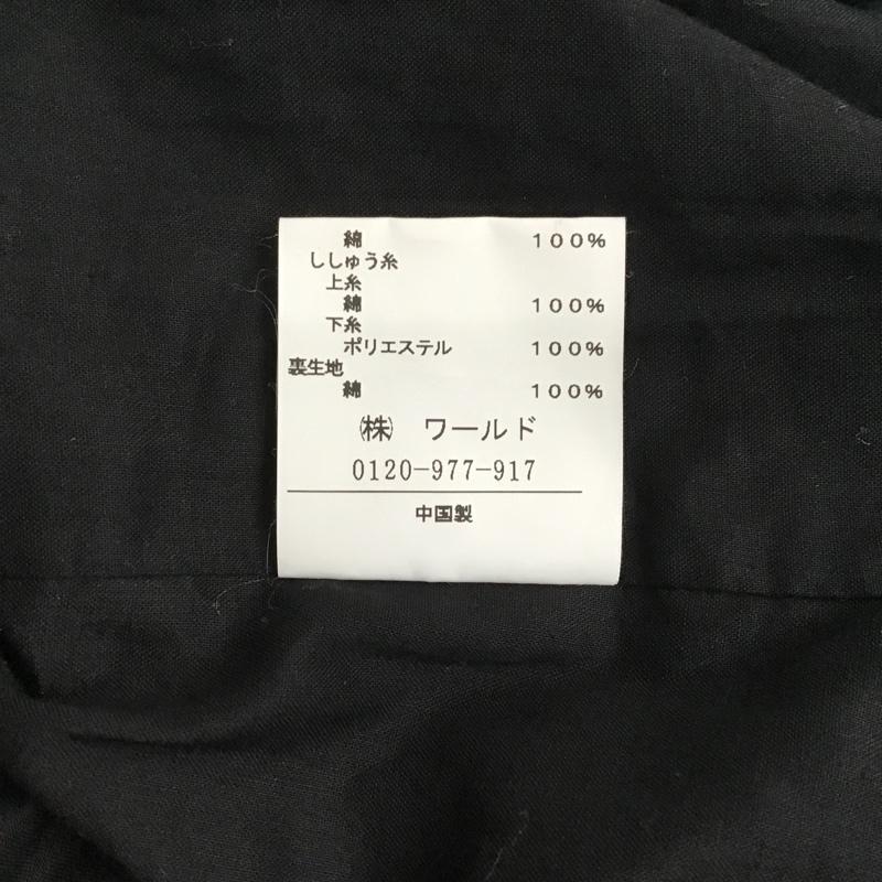 アンタイトル UNTITLED ワンピース ひざ丈スカート 半袖ワンピース クルーネックワンピース カジュアルワンピース 総柄 2 総柄 黒 / ブラック /  レディース USED 古着 中古 10101081