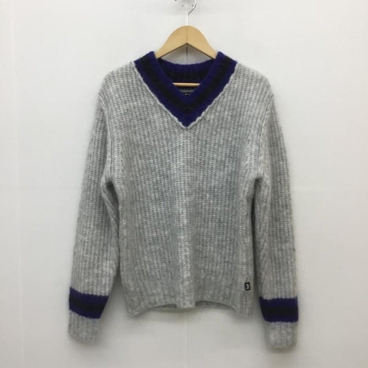 ステューシー STUSSY ニット、セーター 長袖 Mohair Tennis Sweater モヘア テニスセーター S 灰 / グレー /  メンズ USED 古着 中古 10101089