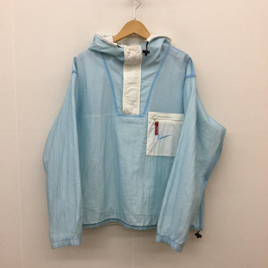 シュプリーム Supreme ジャケット、上着 ジャケット、ブレザー NIKE ナイキ Jewel Reversible Ripstop Anorak ジュエル リバーシブル リップストップ アノラック CW9695-487 M ロゴ、文字 水色 / ライトブルー / X 白 / ホワイト /  メンズ USED 古着 中古 10101090