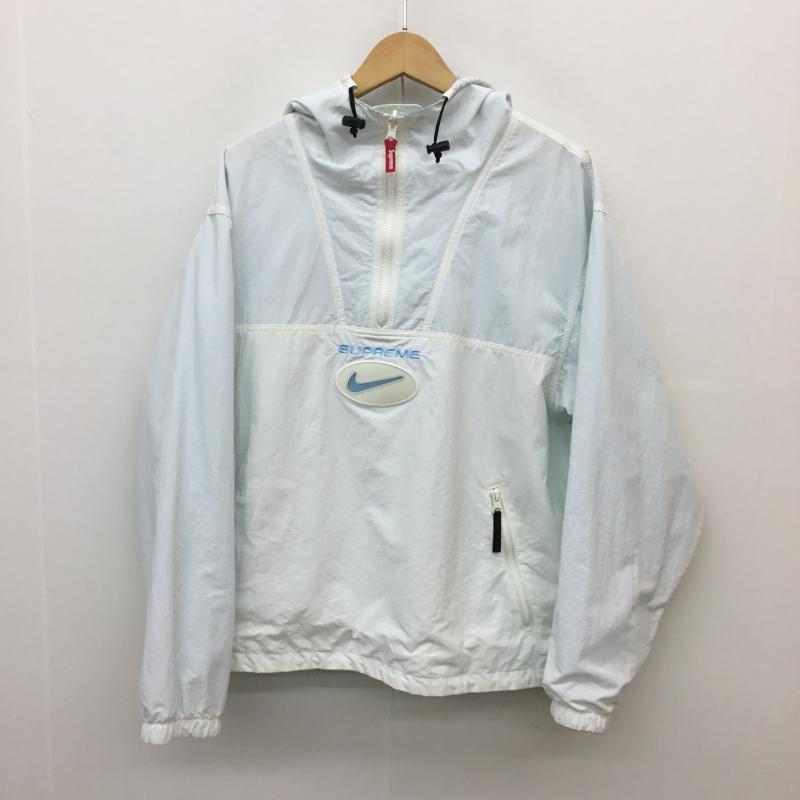 シュプリーム Supreme ジャケット、上着 ジャケット、ブレザー NIKE ナイキ Jewel Reversible Ripstop Anorak ジュエル リバーシブル リップストップ アノラック CW9695-487 M ロゴ、文字 水色 / ライトブルー / X 白 / ホワイト /  メンズ USED 古着 中古 10101090
