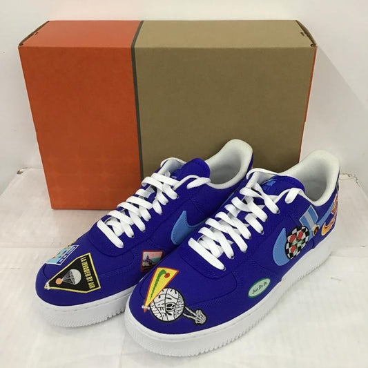 ナイキ NIKE スニーカー スニーカー DX2304-400 AIR FORCE 1 07 PREMIUM 27cm 箱有 40周年 27.0cm 総柄 青 / ブルー / X 白 / ホワイト /  メンズ USED 古着 中古 10101100