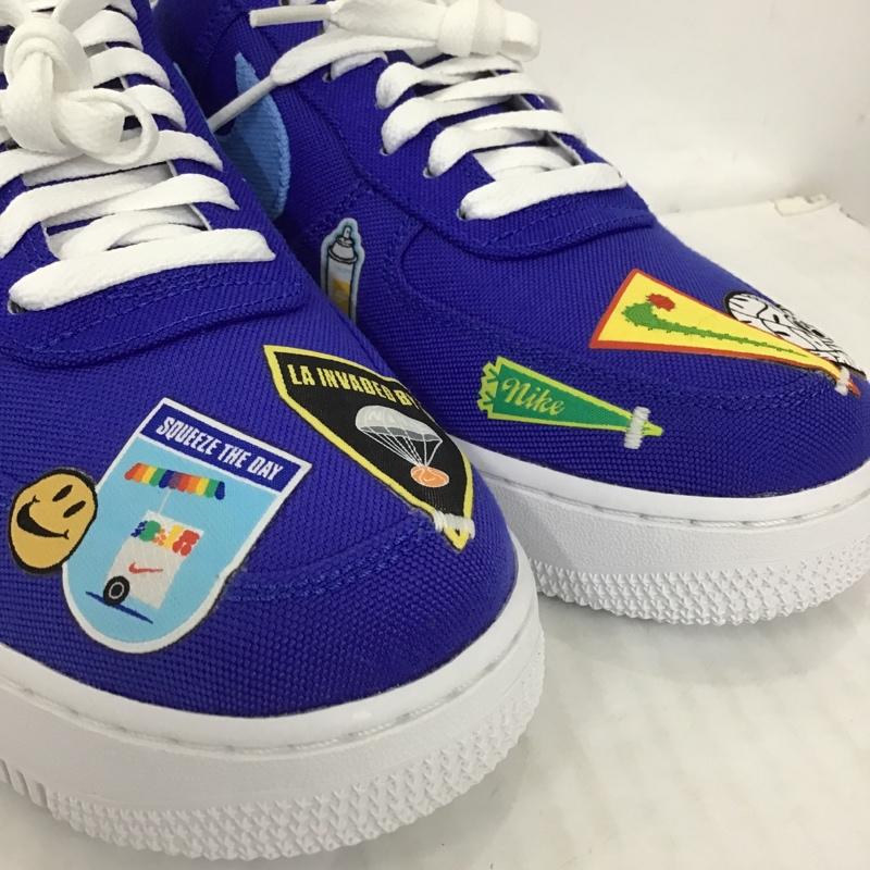 ナイキ NIKE スニーカー スニーカー DX2304-400 AIR FORCE 1 07 PREMIUM 27cm 箱有 40周年 27.0cm 総柄 青 / ブルー / X 白 / ホワイト /  メンズ USED 古着 中古 10101100