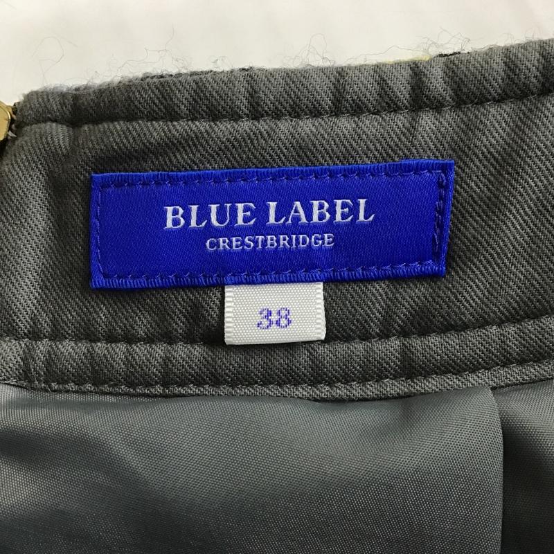 ブルーレーベル・クレストブリッジ BLUE LABEL CRESTBRIDGE スカート ひざ丈スカート 55S19-253-07 ウール フレアスカート 38 チェック 灰 / グレー / X 水色 / ライトブルー / X 黒 / ブラック / X ベージュ / ベージュ /  レディース USED 古着 中古 10101113