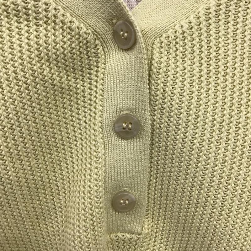 ローリーズファーム LOWRYS FARM カットソー 半袖 LF620118AD Vネック 2WAY 前後着 サマーニット FREE 無地 黄 / イエロー /  レディース USED 古着 中古 10101130