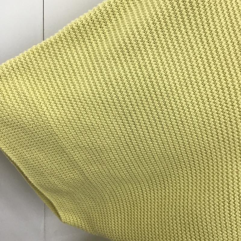 ローリーズファーム LOWRYS FARM カットソー 半袖 LF620118AD Vネック 2WAY 前後着 サマーニット FREE 無地 黄 / イエロー /  レディース USED 古着 中古 10101130