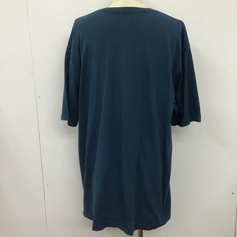 カーハート Carhartt Tシャツ 半袖 K87 984 クルーネック 胸ポケット XL ロゴ、文字 青 / ブルー /  メンズ USED 古着 中古 10101160